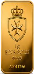 Fine gold bar front