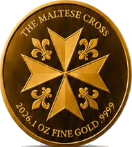 Maltese Cross fine gold coin front