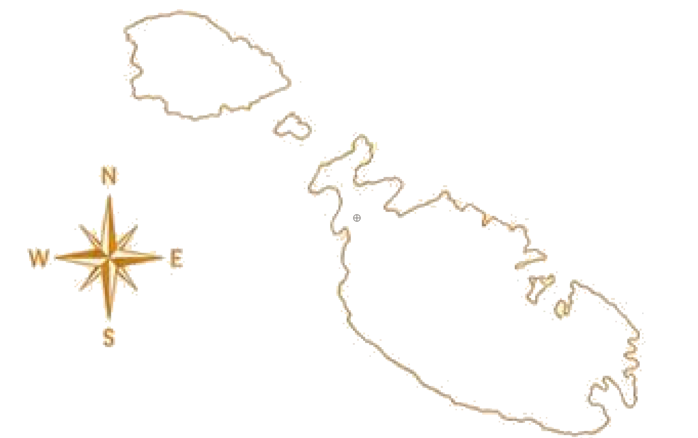 Malta map outline